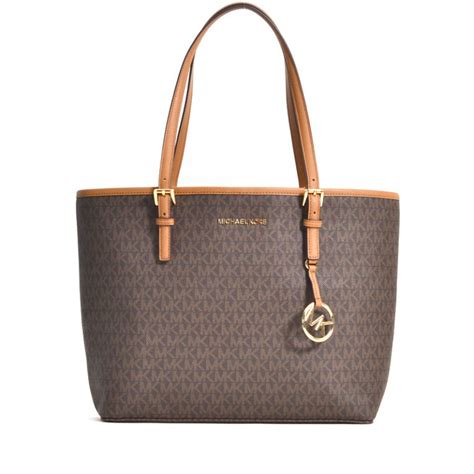 michael kors jet set travel 35f7gtvf1b brown acorn